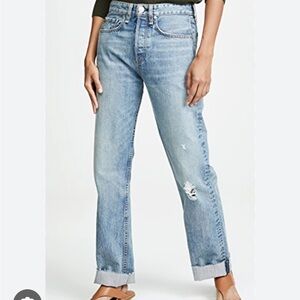 Rag & Bone Maya High Waisted Straight Leg cuffed jeans sz 26
